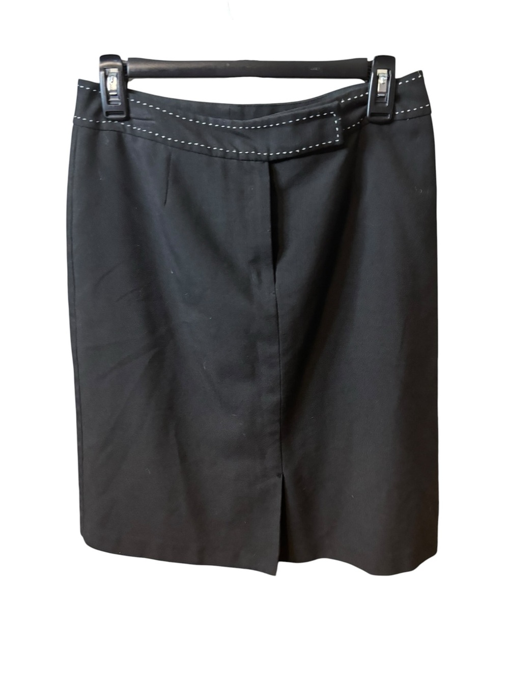 Requirements Black Pencil Skirt with Contrast Stitching